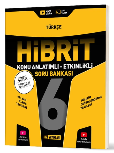 Hız Yayınları 6. Sınıf Türkçe HİBRİT Konu Anlatımlı Etkinlikli Soru Bankası ürün görseli 1