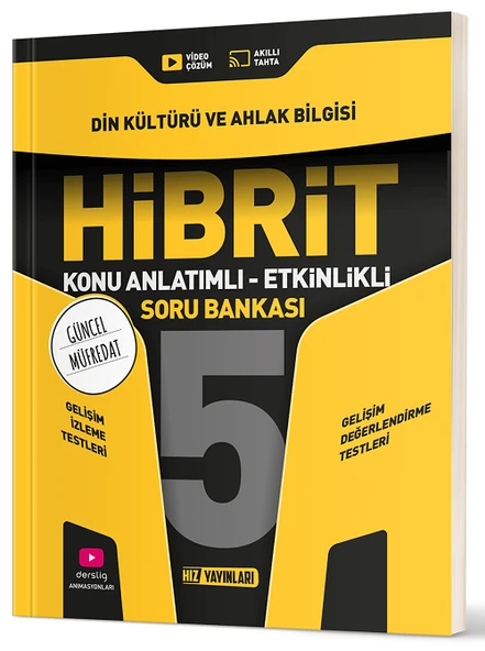 Hız Yayınları 5. Sınıf Din Kültürü ve Ahlak Bilgisi HİBRİT Konu Anlatımlı Etkinlikli Soru Bankası ürün görseli 1