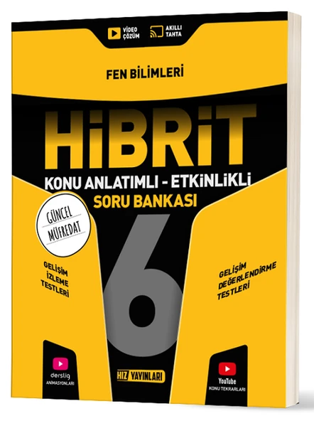 Hız Yayınları 6. Sınıf Fen Bilimleri HİBRİT Konu Anlatımlı Etkinlikli Soru Bankası ürün görseli 1