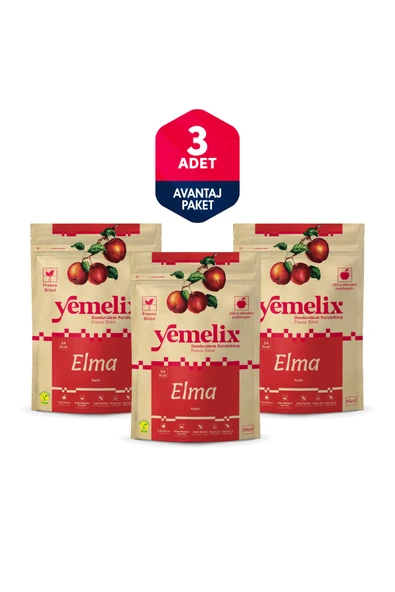 Freeze Dried 3'lü Avantaj Paketi Elma Kuru Meyve Cipsi - Dondurularak  Kurutulmuş Elma 15Gx3 ürün görseli 1