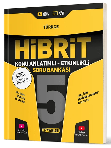 Hız Yayınları 5. Sınıf Türkçe HİBRİT Konu Anlatımlı Etkinlikli Soru Bankası ürün görseli 1