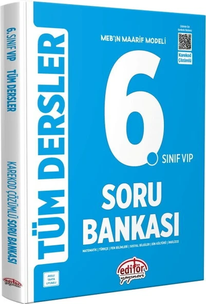 Editör Yayınları 6. Sınıf VIP Tüm Dersler Soru Bankası ürün görseli 1