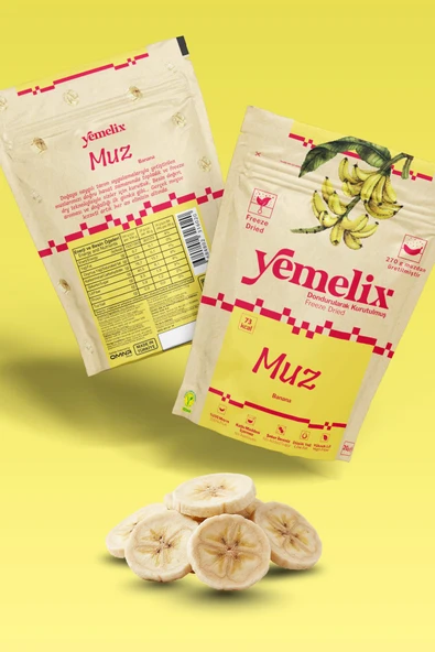 Freeze Dried Muz Kuru Meyve Cipsi - Dondurularak Kurutulmuş Muz 20G ürün görseli 1