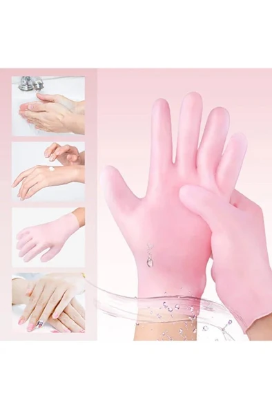 1 Çift Silikon El Nemlendirici Eldiven Çatlak Kuruluk Önleyici Jel Krem Peeling Bakım Eldiveni ürün görseli 1