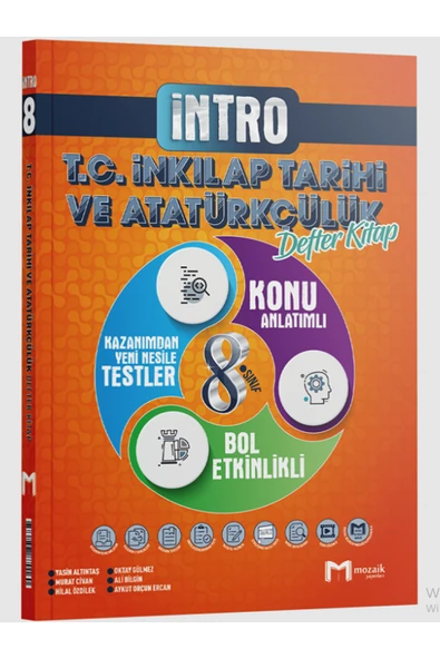 8.Sınıf Mozaik İntro İnkılap Tarihi Defter Kitap / Konu Anlatımlı - Bol Etkinlikli - Yeni Nesil Test ürün görseli 1