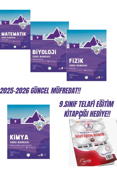 OKYANUS İCEBERG 9 SAYISAL SET+GÜR 9.SINIF TELAFİ EĞİTİM KİTAPÇIĞI HEDİYE!! ürün görseli 1