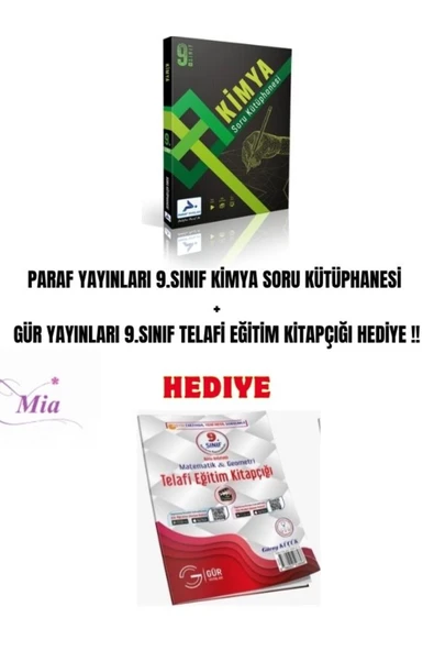 PARAF 9 KİMYA SORU KÜTÜPHANESİ(TELAFİ EĞİTİM KİTAPÇIĞI HEDİYELİ)!! ürün görseli 1