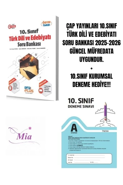 ÇAP YAYINLARI 10.SINIF TÜRK DİLİ VE EDEBİYATI SORU BANKASI HEDİYELİ ürün görseli 1