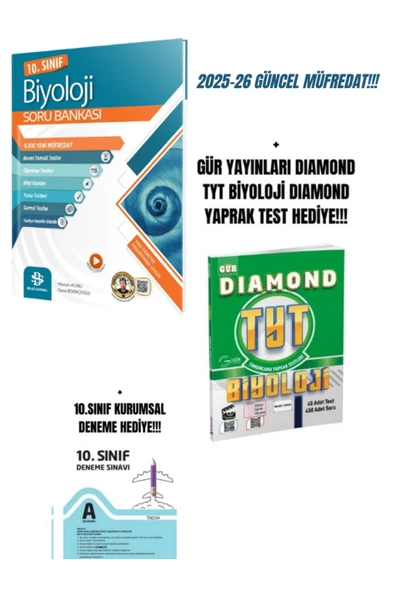 BİLGİ SARMAL 10 BİYOLOJİ SORU BANKASI 2025-26 GÜNCEL MÜFREDAT+HEDİYELİ!!! ürün görseli 1
