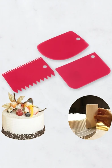 Ar Armese 3'lü Hamur Kazıyıcı Set ( Kesici Kazıyıcı Dekoratör ) Kp-101 ürün görseli 1