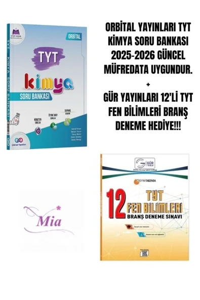 ORBİTAL YAYINLARI TYT KİMYA SORU BANKASI HEDİYELİ ürün görseli 1