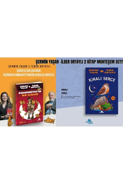 CUMHURİYETİN İLK SABAHI-KINALI SERÇE ŞERMİN YAŞAR-İLBER ORTAYLI 2 KİTAP MUHTEŞEM SET!! ürün görseli 1