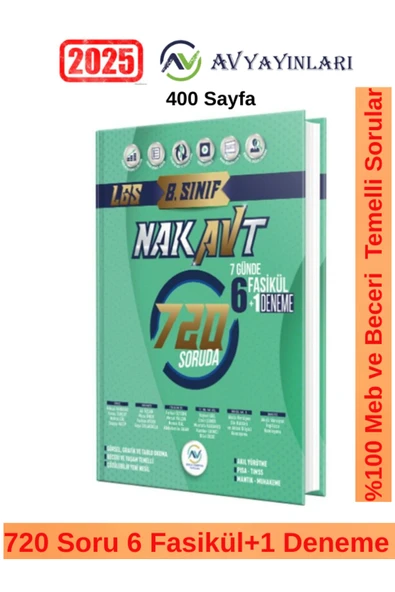Av Yayınları Av Akıllı Versiyon Yayınları 8. Sınıf LGS Tam Tekrar Nakavt 7 Günde Fasikül Deneme ürün görseli 1
