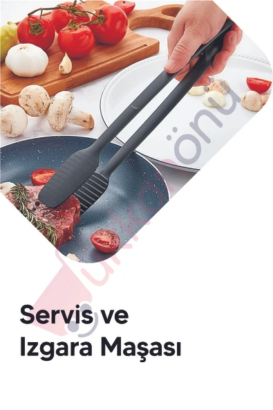 Ar Armese Plastlife Servis Ve Izgara Maşası Yanmaz Yapışmaz Silikon Maşa Kaymaz Barbekü Maşası Kp-122 ürün görseli 1