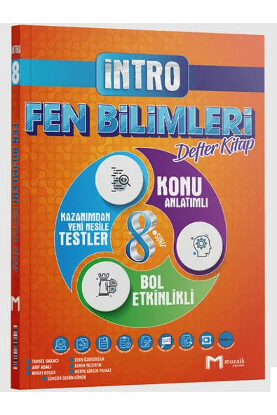 8.Sınıf Mozaik İntro Fen Bilimleri Defter Kitap / Konu Anlatımlı - Bol Etkinlikli - Yeni Nesil Testl ürün görseli 1