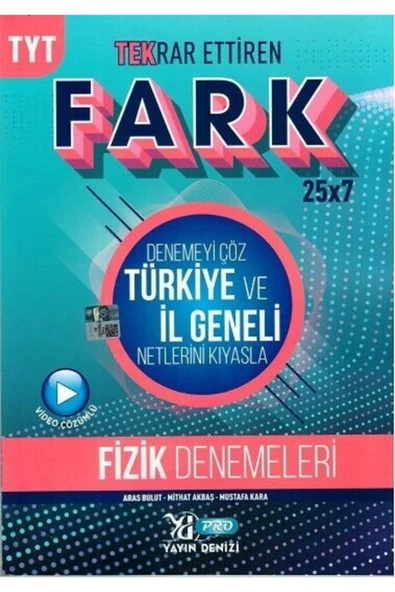 Yayın Denizi Tyt Fizik Fark 25 X 7 Tekrar Ettiren Denemeleri 2022 Yeni Basım ürün görseli 1