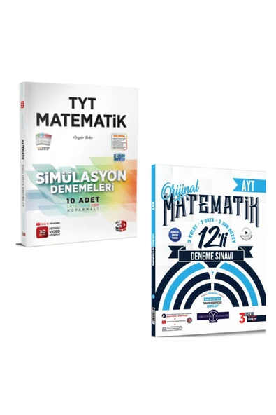 2025 3D TYT Matematik ve  Orijinal AYT Matematik Denemeleri ürün görseli 1