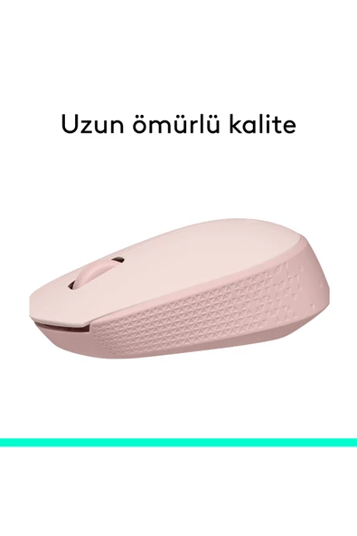logitech M171 USB Alıcılı Kablosuz Kompakt Mouse - Pembe - Resim 5