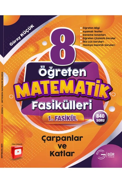 8. SINIF ÖĞRETEN MATEMATİK FASİKÜLÜ (ÇARPANLAR VE KATLAR) ürün görseli 1