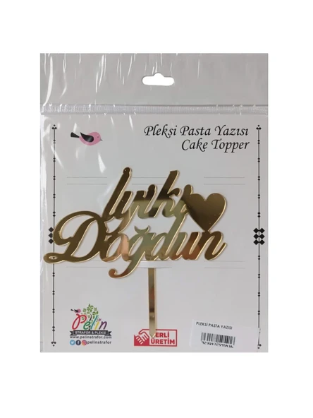 İyiki Doğdun Yazılı Aynalı Pleksi Altın ürün görseli 1