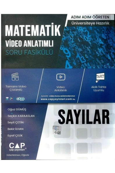 Çap Matematik Sayılar Konu Anlatımlı Soru Bankası - Çap Sayılar ürün görseli 1