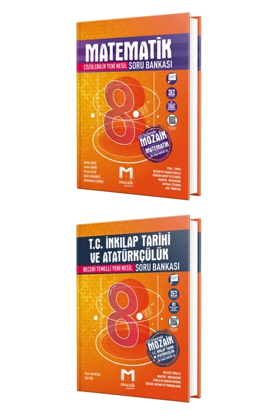 Mozaik 8. Sınıf LGS Matematik İnkılap Soru Seti 2024 (2 Kitap) ürün görseli 1