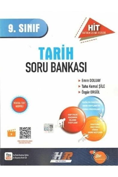 Hız ve Renk 9. Sınıf Tarih HİT Soru Bankası Hız ve Renk Yayınları ürün görseli 1
