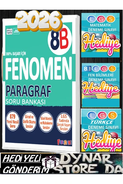 Fenomen 8. Sınıf Lgs Paragraf Soru Bankası Ileri Seviye 2025 ürün görseli 1