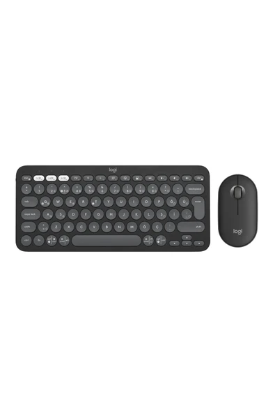 logitech Pebble 2 Combo Çoklu Sessiz Kablosuz Türkçe Q Klavye Mouse Seti - Grafit 920-012245 ürün görseli 1