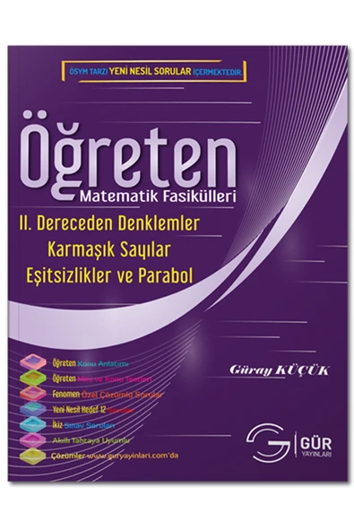 Öğreten Serisi 2.dereceden Denklemler Karmaşık Sayılar Eşitsizlikler Ve Parabol ürün görseli 1