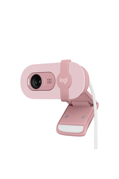 logitech BRIO 100 Full HD 1080p Gizlilik Kapaklı Mikrofonlu Web Kamerası - Pembe ürün görseli 1