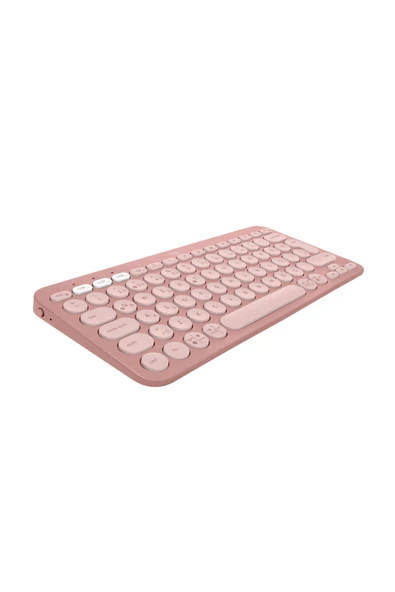 logitech K380s Pebble Keys 2 Çoklu Cihaz Özellikli Bluetooth Türkçe Q Klavye - Pembe ürün görseli 1