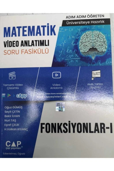 Çap Matematik Fasikülleri Fonksiyonlar 1 Konu Anlatımlı Soru Bankası Ları 2023 ürün görseli 1