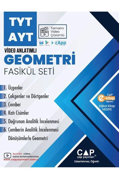 Çap TYT Geometri Fasikül Set 2024 ürün görseli 1