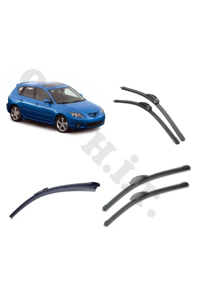 OTO H.İ.T. MAZDA 3 SİLECEK TAKIMI HATCHBACK 2004-2008 ÖN CAM SİLECEĞİ ürün görseli 1