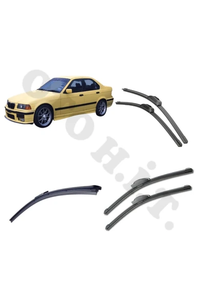 OTO H.İ.T. BMW E36 SİLECEK TAKIMI 3 SERİSİ ÖN CAM SİLECEĞİ ürün görseli 1