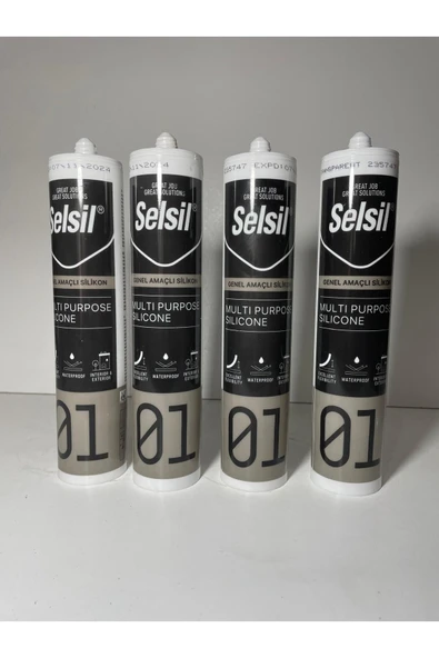Selsil Şeffaf Silikon 4 Adet ürün görseli 1