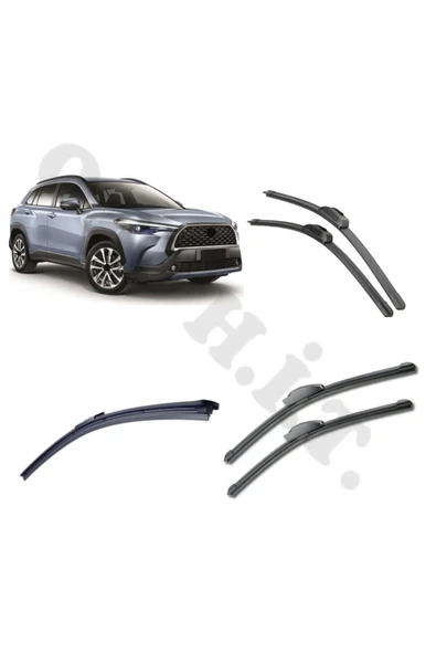OTO H.İ.T. TOYOTA COROLLA CROSS SİLECEK TAKIMI 2022-2025 ÖN CAM SİLECEĞİ ürün görseli 1