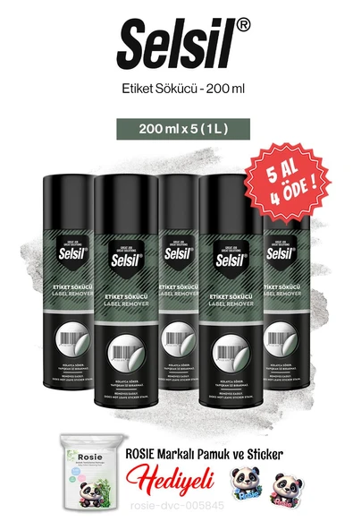 Selsil 5 AL 4 ÖDE, 200 ml, Etiket Sökücü ve rosie pamuk ürün görseli 1