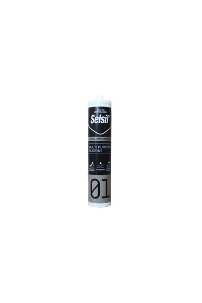 Selsil 01 Genel Amaçlı Silikon 280 gr Şeffaf ürün görseli 1