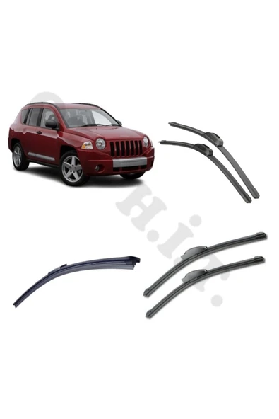 OTO H.İ.T. JEEP COMPASS SİLECEK TAKIMI 2007-2010 ÖN CAM SİLECEĞİ ürün görseli 1