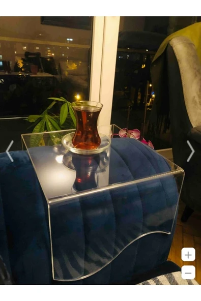 Promaster Koltuk Kanepe Kol Sehpası Pleksi Şeffaf Kol Sehpası Model 1 ürün görseli 1