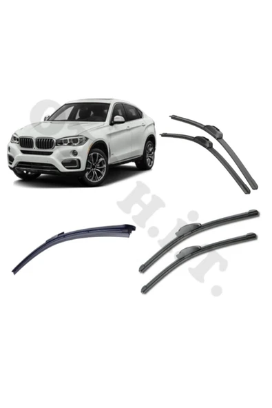 OTO H.İ.T. BMW X6 F16 / F86 SİLECEK TAKIMI 2015-2017 ÖN CAM SİLECEĞİ ürün görseli 1