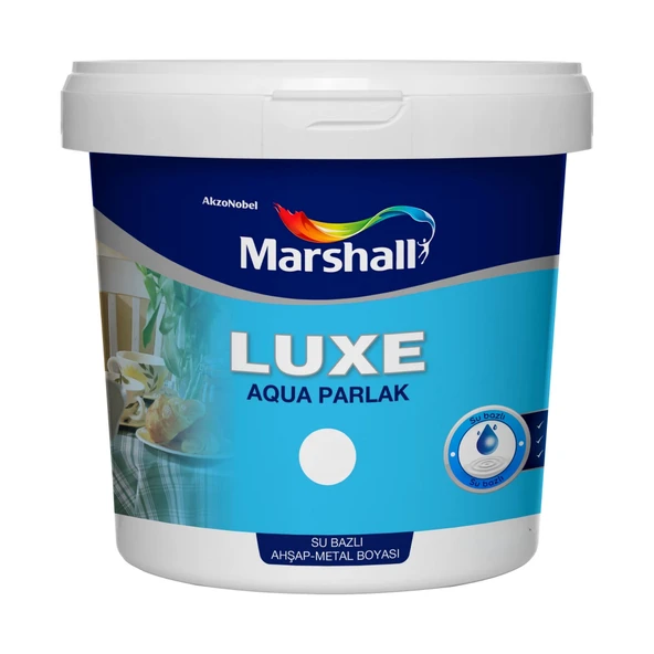 MARSHALL LUXE AQUA PARLAK SİLİNEBİLİR SU BAZLI YAĞLI BOYA 1 LT ürün görseli 1