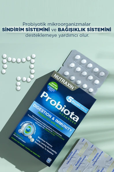 Nutraxin Probiota Advanced 60 Tablet - Resim 2