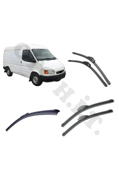 OTO H.İ.T. FORD TRANSİT SİLECEK TAKIMI 1991-2000 ÖN CAM SİLECEĞİ ürün görseli 1