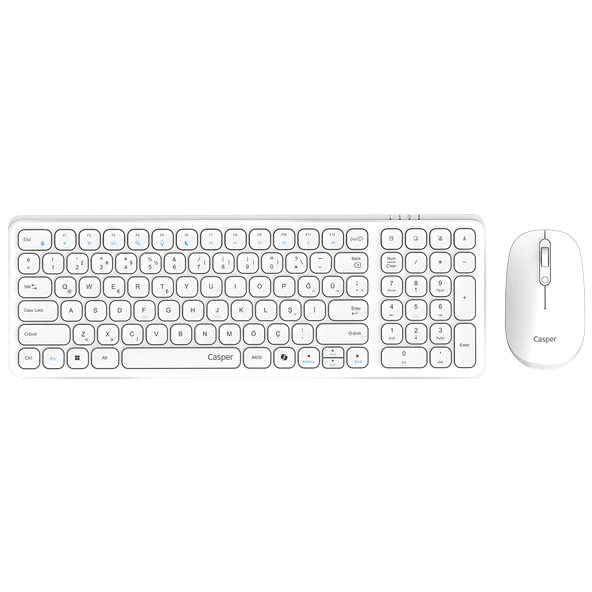 Casper D300 Beyaz Kablosuz Klavye Mouse Set ürün görseli 1