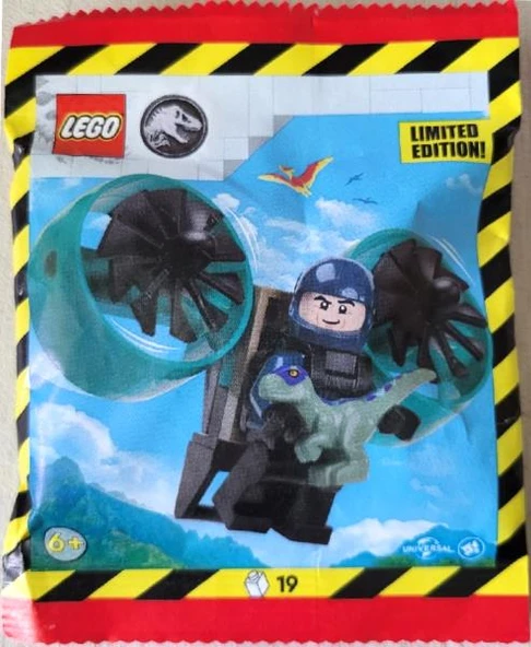 LEGO Jurassic World 122505 Ranger with Helipack and Baby Raptor ürün görseli 1