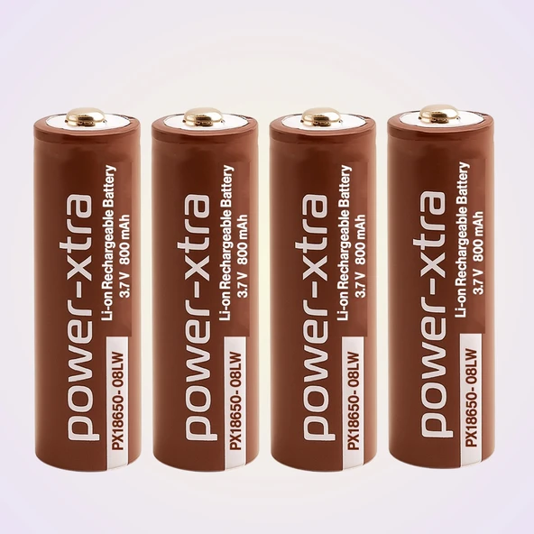 4 Adet 18650-08LW Kahverengi Şarjlı Batarya Pil 3.7V 1200mAh Li-Ion Uzun Ömürlü Şarj Edilir ürün görseli 1
