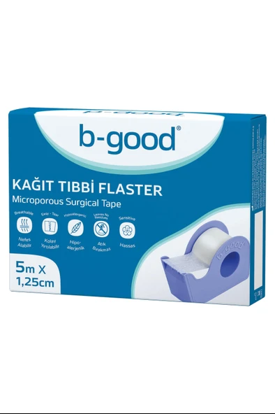 B-Good 5m x 1.25cm Kağıt Tıbbi Flaster ürün görseli 1